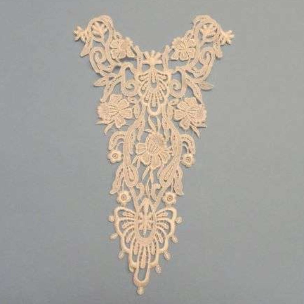 Light Ivory Type Guipure Motif With Design 30cm x 16cm clearance