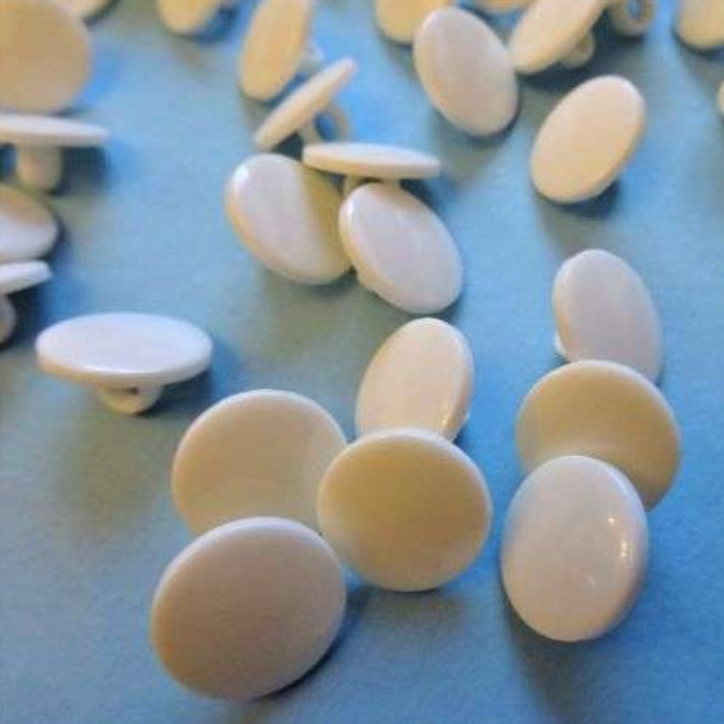 100 ivory shank buttons size 16mm clearance