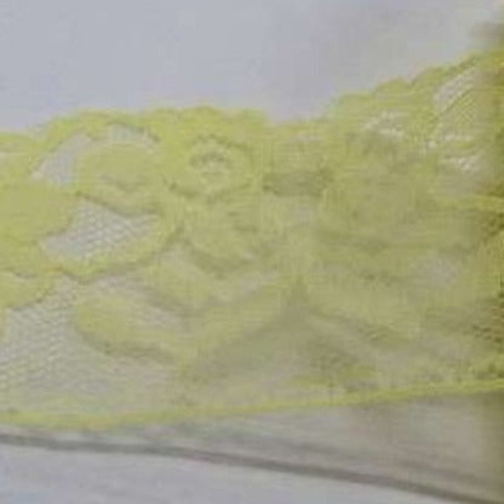 20 Metres Of Rose Design Yellow Lace 55mm / 2.25 Inch Wide Clearance