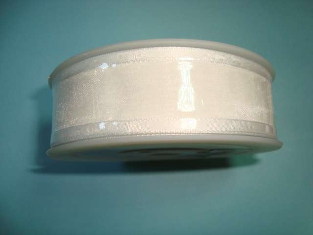 25 metres of SATIN EDGE 40mm wide chiffon type ribbon