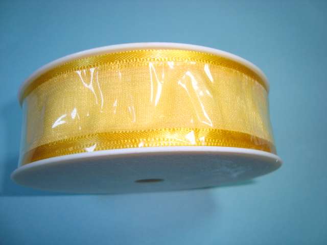 25 metres of SATIN EDGE 25mm wide chiffon type ribbon
