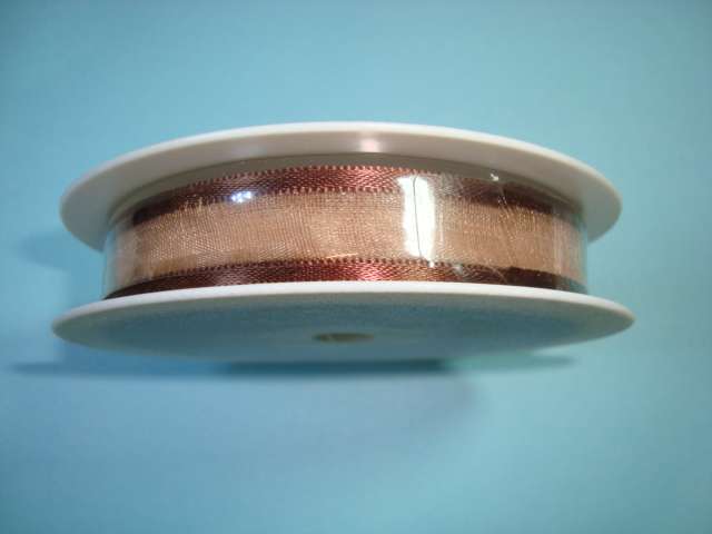 25 metres of SATIN EDGE 15mm wide chiffon type ribbon
