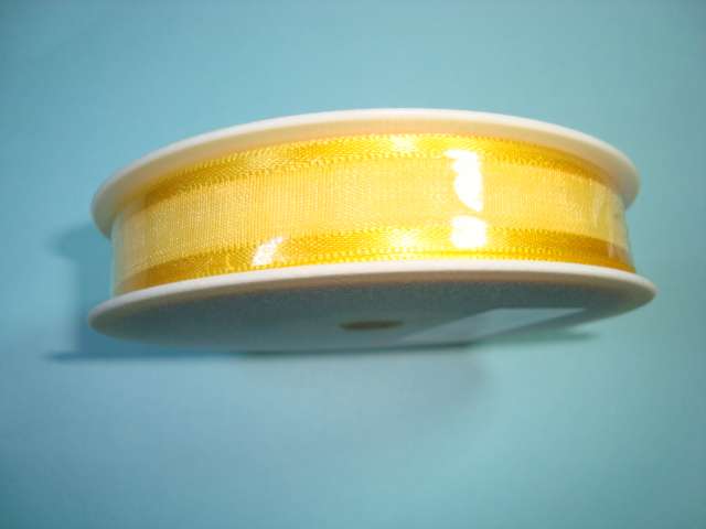 25 metres of SATIN EDGE 15mm wide chiffon type ribbon