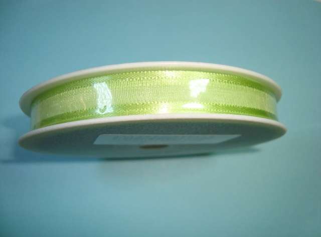 25 metres of SATIN EDGE 10mm wide chiffon type ribbon