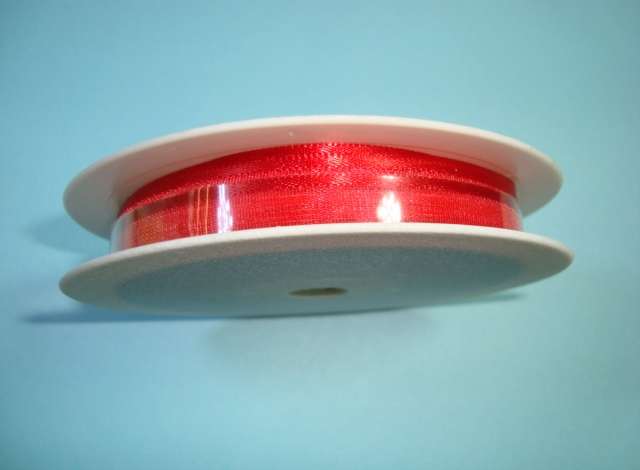 25 metres of SATIN EDGE 10mm wide chiffon type ribbon