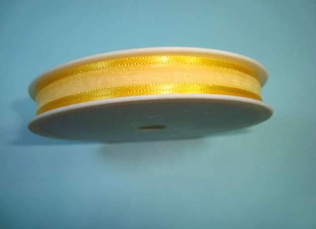 25 metres of SATIN EDGE 10mm wide chiffon type ribbon
