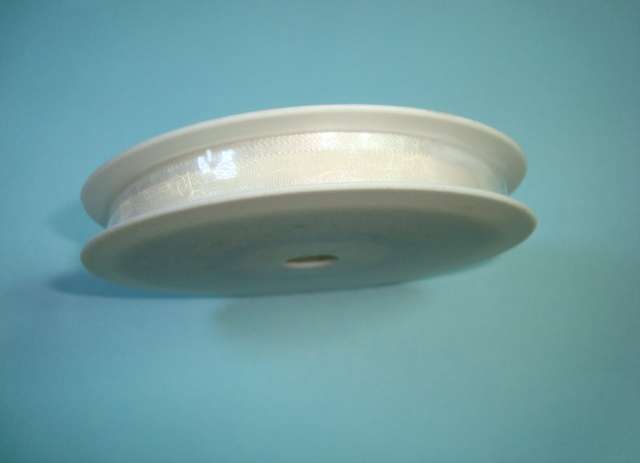 25 metres of SATIN EDGE 10mm wide chiffon type ribbon
