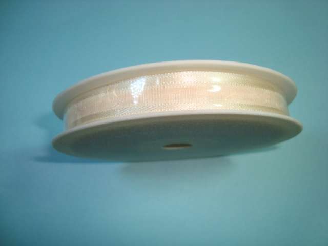 25 metres of SATIN EDGE 10mm wide chiffon type ribbon
