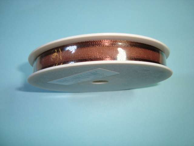 25 metres of SATIN EDGE 10mm wide chiffon type ribbon