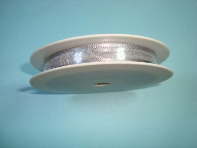 25 metres of SATIN EDGE 10mm wide chiffon type ribbon