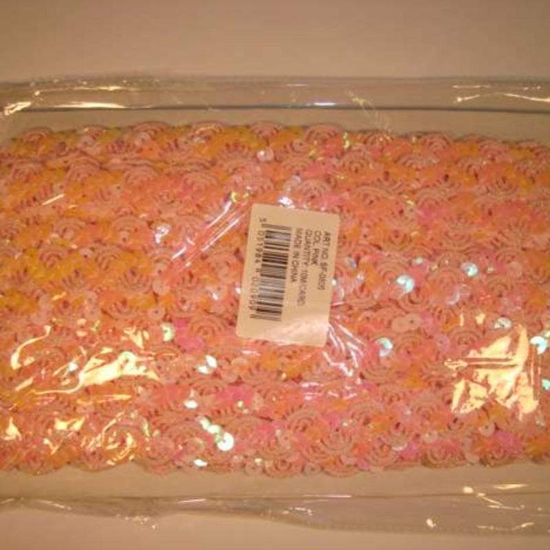 10 metre card of sequin braid 15mm wide choice of colours