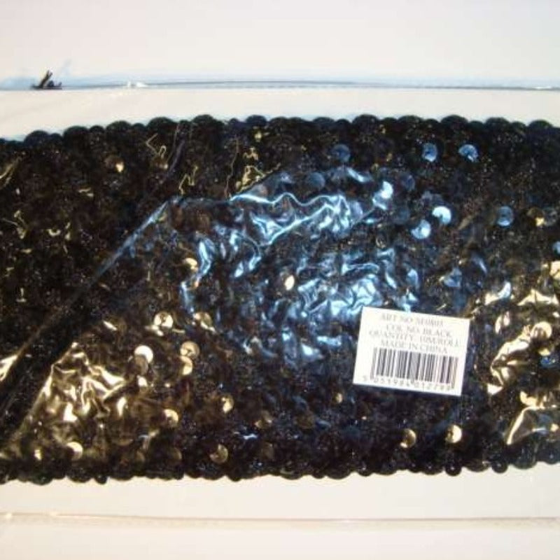10 metre card of sequin braid 15mm wide choice of colours