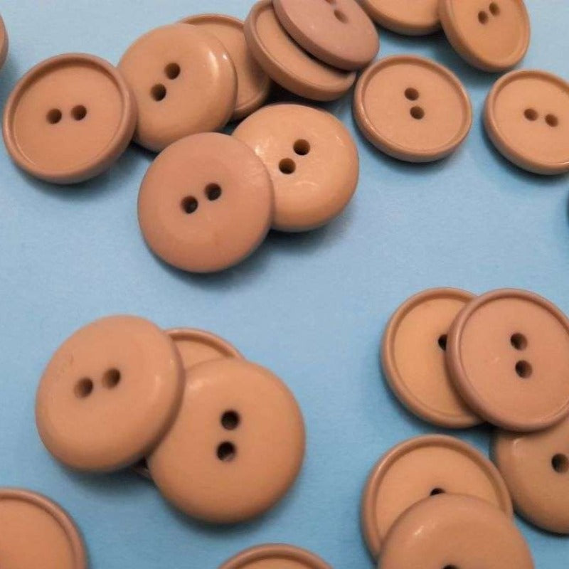 50 light grey 2 hole buttons size 18mm clearance