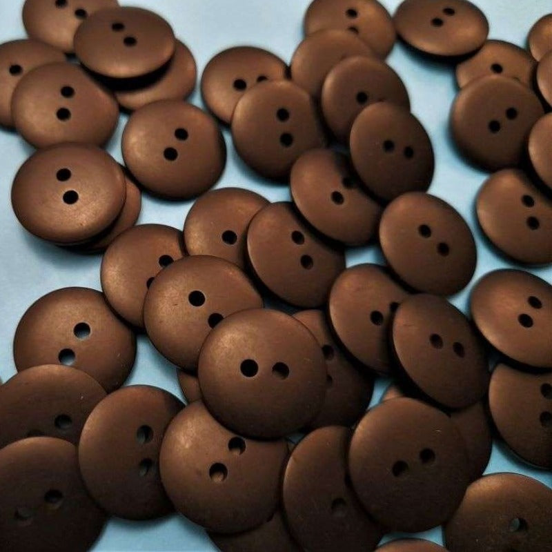 100 black 2 hole buttons size 18mm clearance