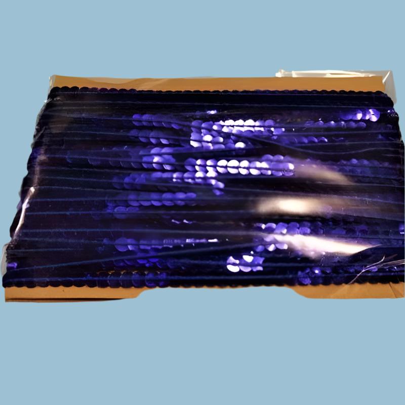 20 metre of Deep Purple 6mm strung sequins on a card clearance