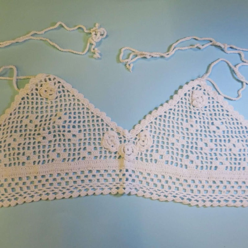 5 Bra shape cotton type with tie strings size 48cm x 18cm clearance