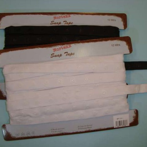 10 metres of mini poppa tape / press stud tape 18mm wide