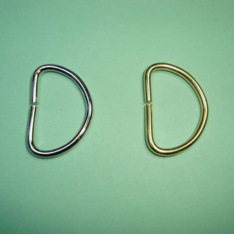 10 metal D rings 25mm choice of colour