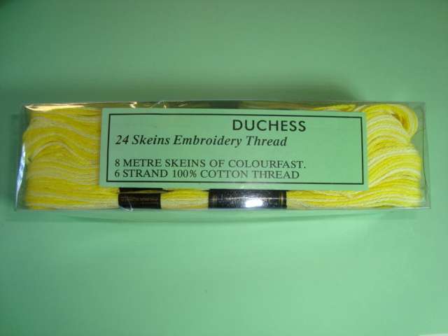 24 skeins of embroidery thread 8 metre variegated colours