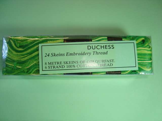 24 skeins of embroidery thread 8 metre variegated colours