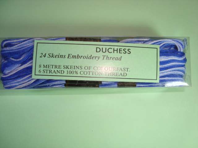 24 skeins of embroidery thread 8 metre variegated colours
