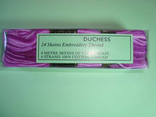 24 skeins of embroidery thread 8 metre variegated colours