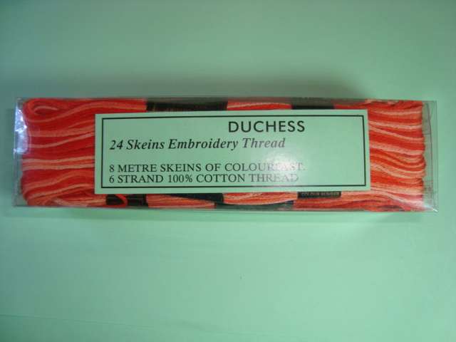 24 skeins of embroidery thread 8 metre variegated colours