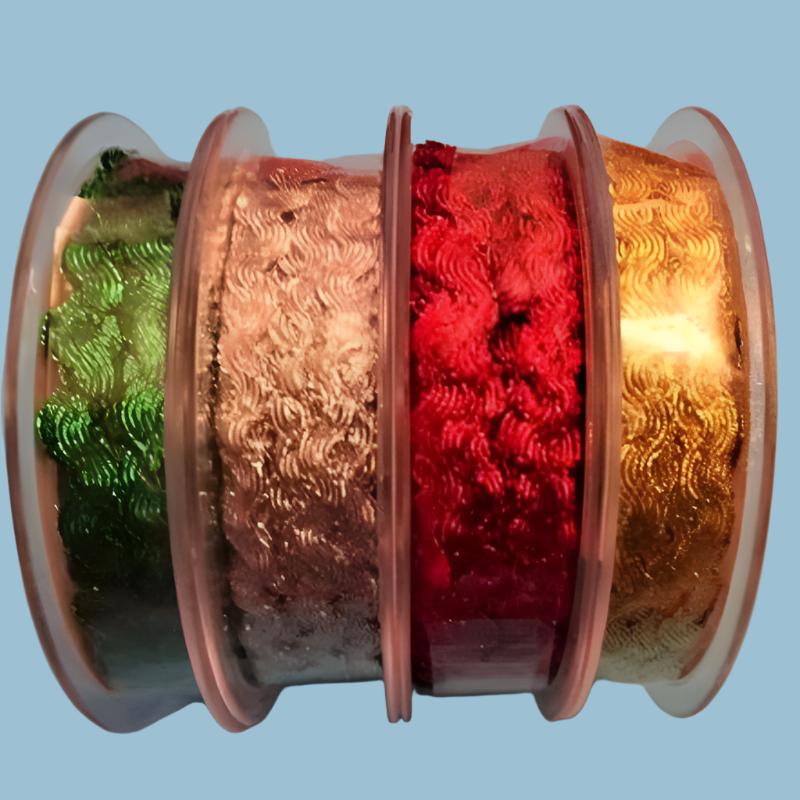 20 metre reel of Metallic Ric Rac 5mm wide medium size choice of colour