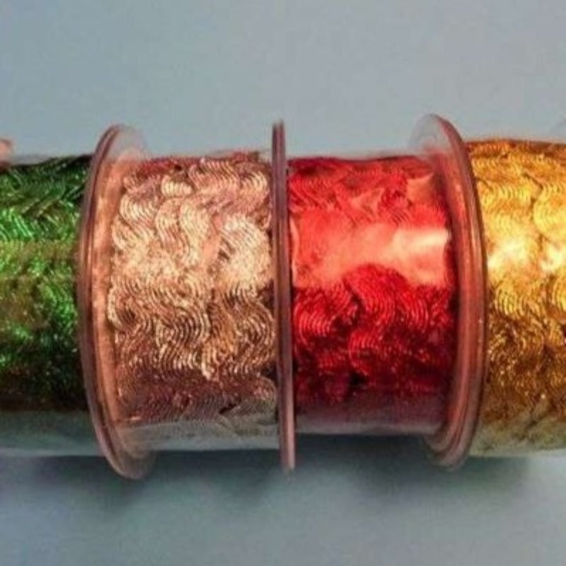 20 metre reel of Metallic JUMBO Ric Rac 13mm wide