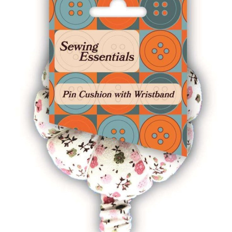 Pin Cushion fabric floral design with wrist band