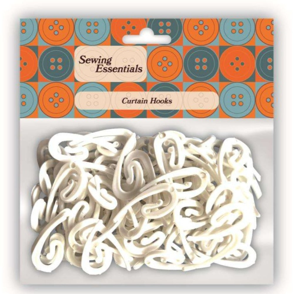 Pack of 150 white curtain hooks
