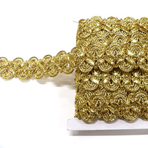 10 metres of metallic braid 25mm wide
