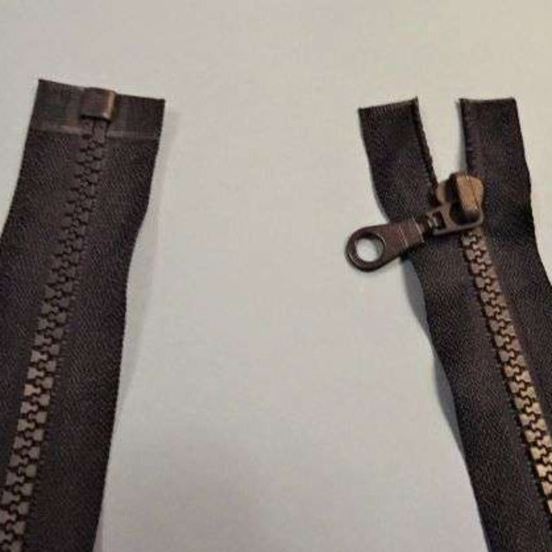 10 Navy plastic chunky open end zips 73cm / 29 inch clearance