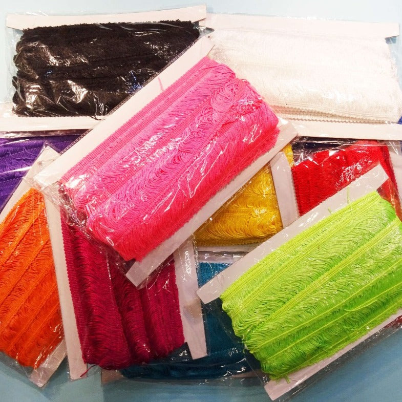 10 metres of silky fringing 50mm / 2 inch