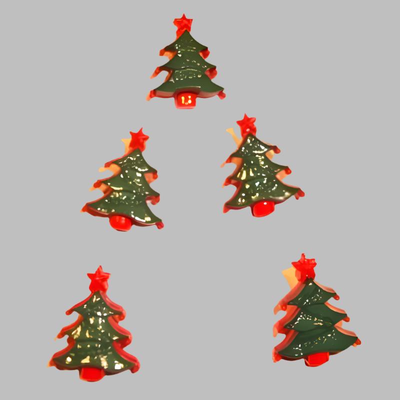 10 Christmas Tree Buttons Size 20mm x 18mm