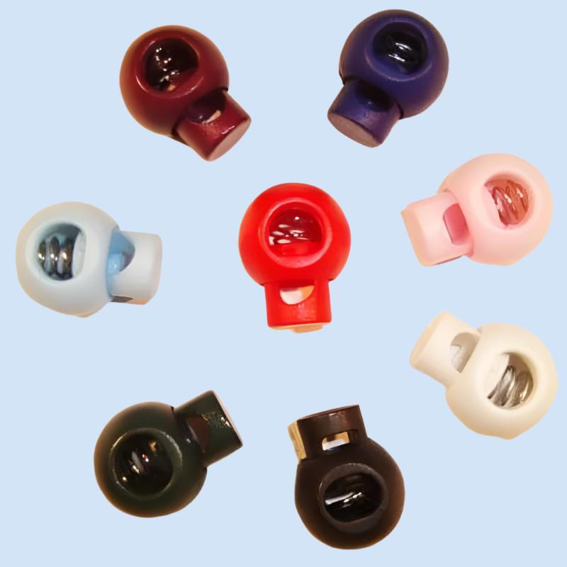 10 Spring toggles ball / round shape 18mm choice of colour