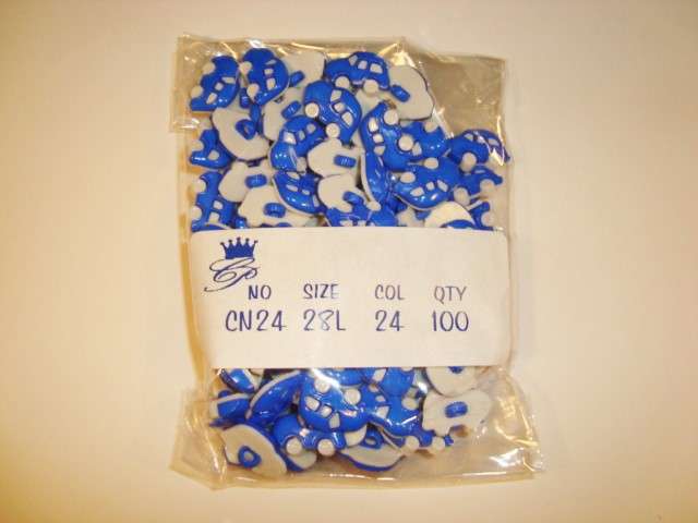 100 car shape buttons size16mm x 11mm choice of colours