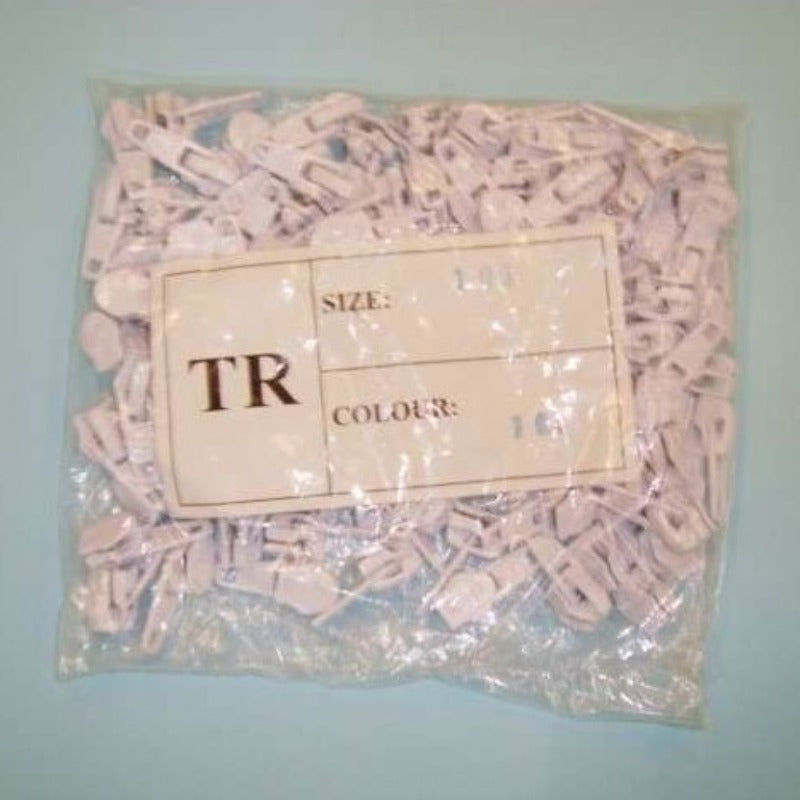 100 Continuous zip pulls / sliders 5mm choice of colour