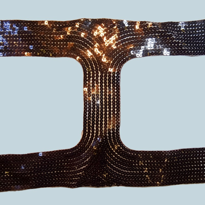 Large brown sequin size 40cm x 23cm and 5cm wide clearance