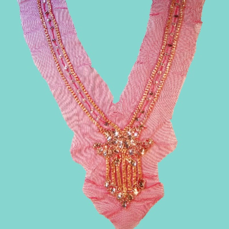 5 large fine net motif with sequins and beads 34cm x 20cm clearance