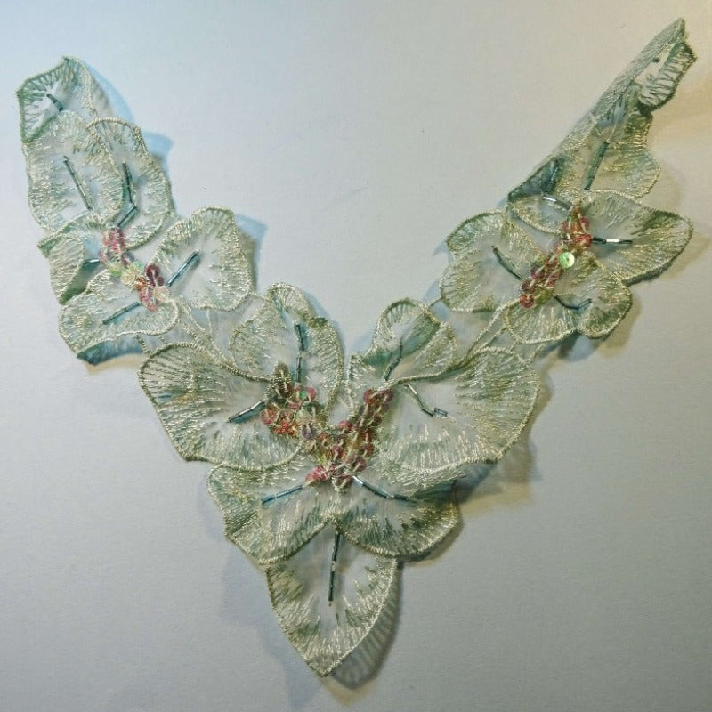 Lace motif with sequins and beads clearance choice of colour