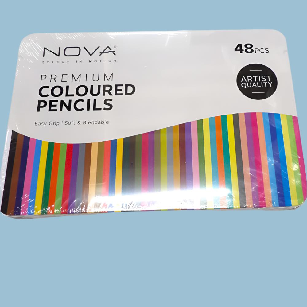 48 colours of pencils in a tin box Nova Brand