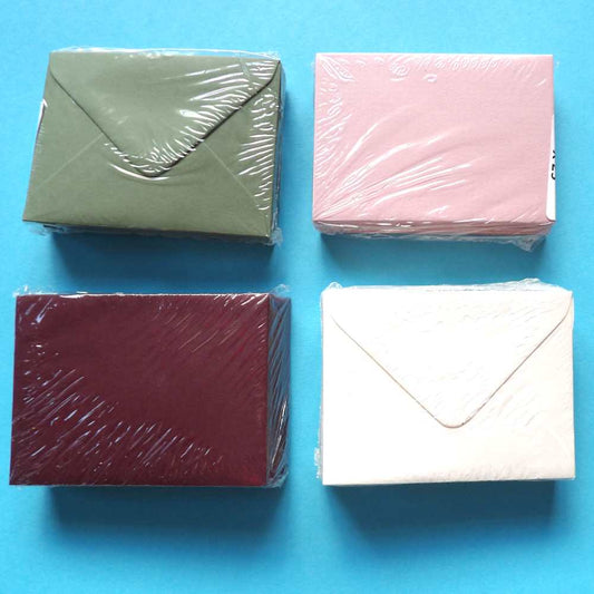 Mini Coloured Envelopes 25 Pcs Small Envelopes Choice of Colour 83mm x 110mm clearance