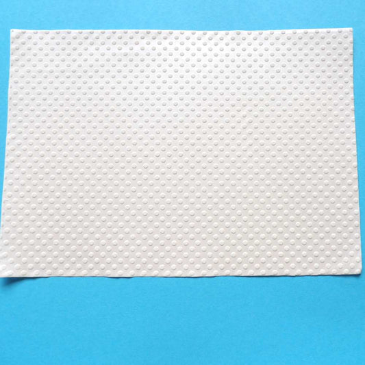 10 sheets of A4 Fancy Paper with raised patten Like Velvet / Flocked cream dots design clearance