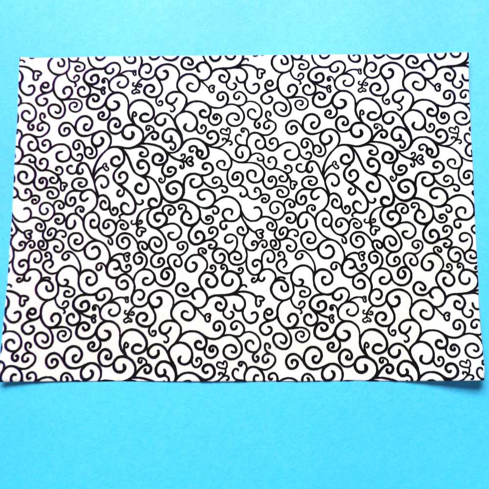 10 sheets of A4 Fancy Paper with raised paten Like Velvet / Flocked white and black clearance