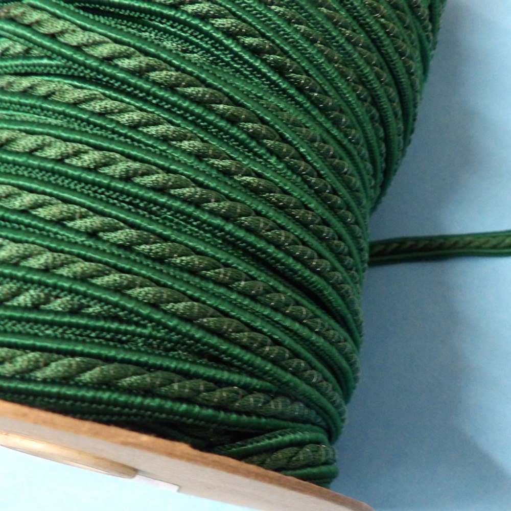 10 metres of emerald green cord design braid braid 9mm wide clearance loose in a bag