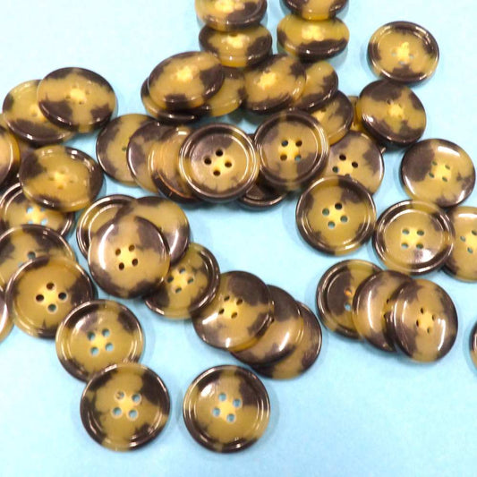 50 olive/black/cream 4 hole buttons size 23mm clearance