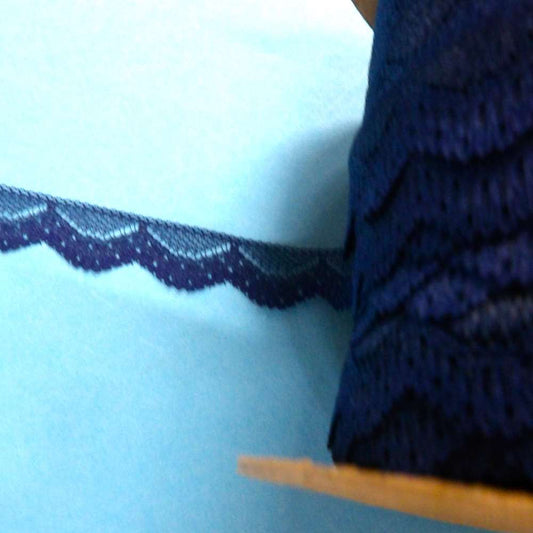 150 metre reel of French Navy  Lace 16mm wide clearance