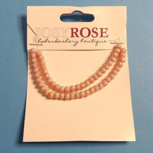 Card of 55 pink shiny beads size 4mm Josy Rose Brand