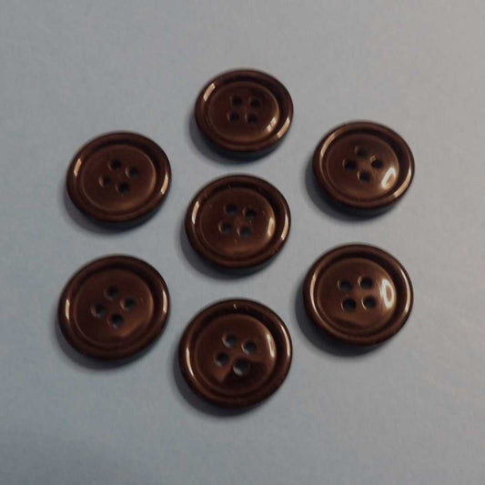 100 Black 4 hole buttons size 19mm clearance